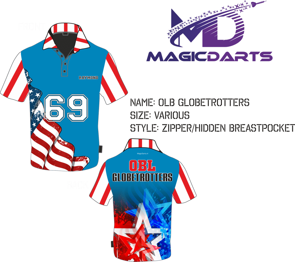 Eigen ontwerp dart shirt sublimatie NR1