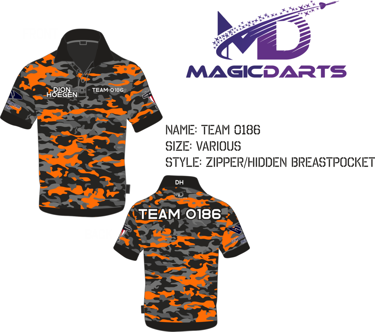Dartshirt sublimatie