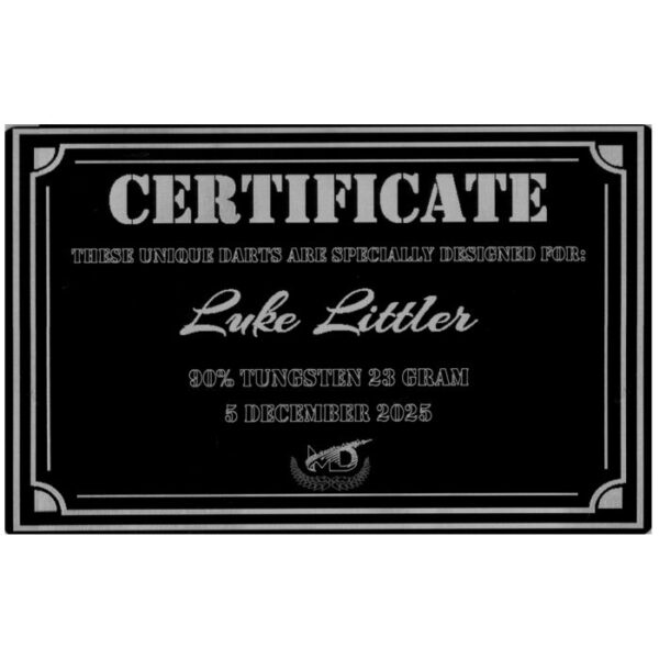 certificaat magicdarts