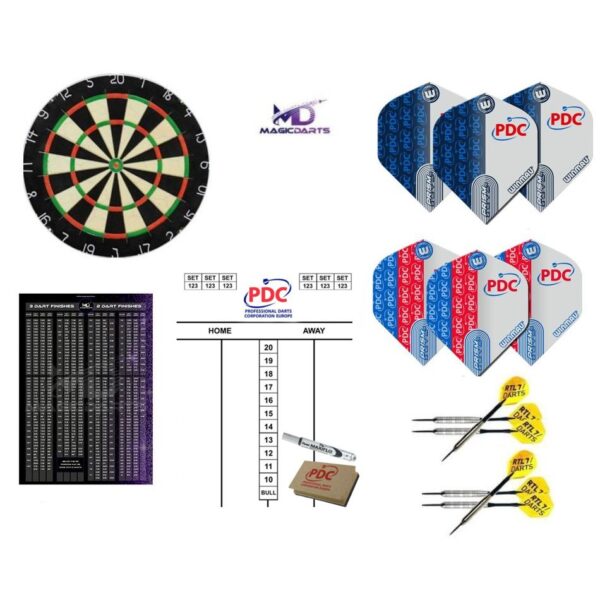 dartbord set PDC, dartbord flights dartpijlen