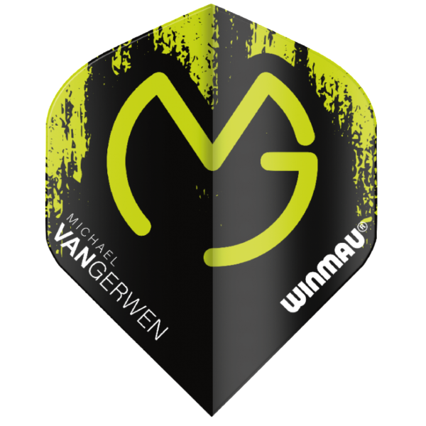 Michael van gerwen flights Mega Standard MvG Black with green
