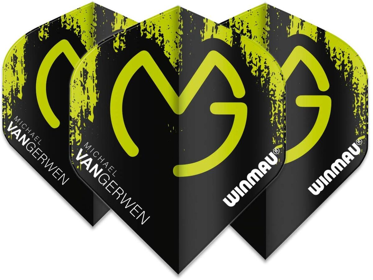 Michael van gerwen flights Mega Standard MvG Black with green