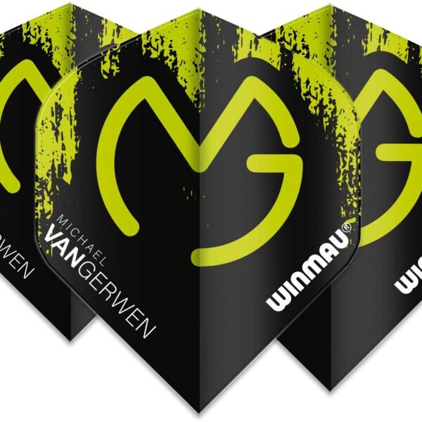 Michael van gerwen flights Mega Standard MvG Black with green