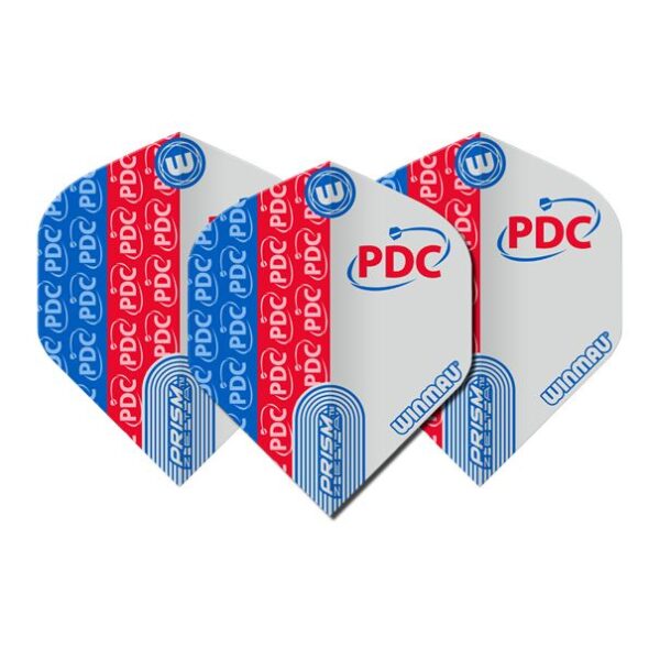 Prism Zeta PDC Red, Blue & White Dart Flights