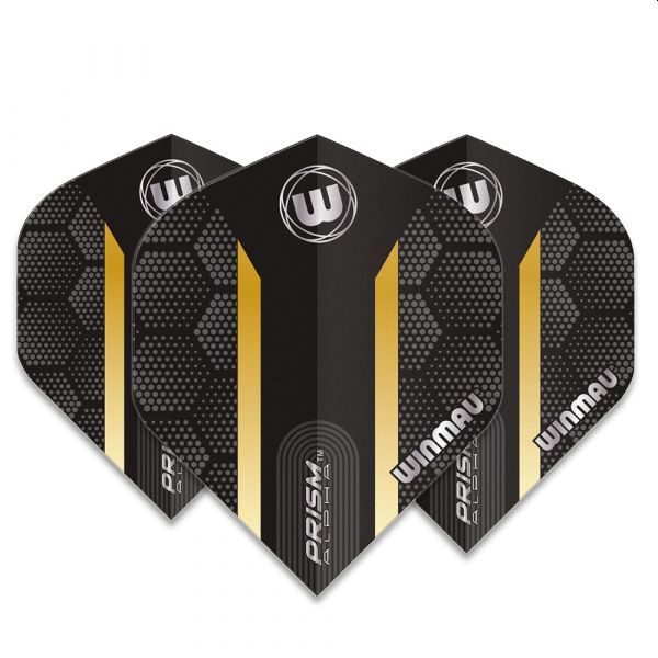 Winmau Prism Alpha Flight Black & Gold Stripe