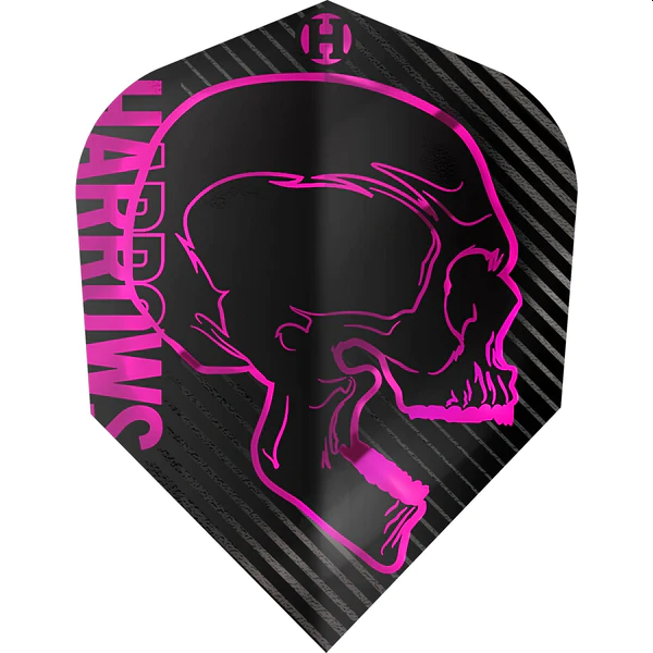 Harrows Rage Skull Dart Flights Pink - Magic Darts