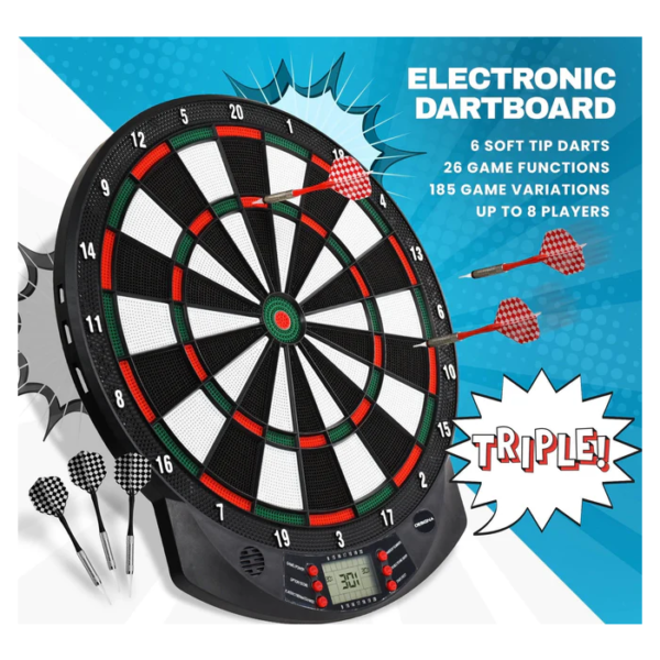 Elektronisch dartboard + softtip pijlen