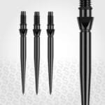 Winmau Switch Point Smooth Silver & Black Dartpunten - Afbeelding 3