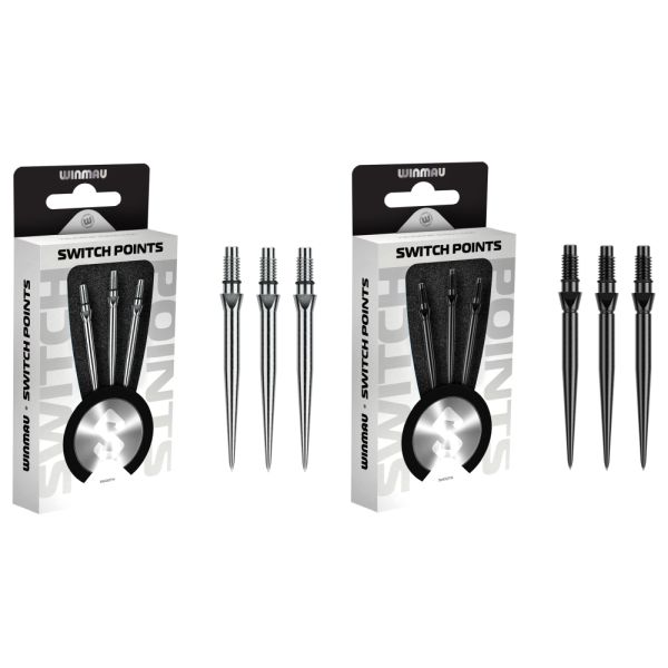 Winmau Switch Point Smooth Silver Black