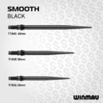 Winmau Switch Point Smooth Silver & Black Dartpunten - Afbeelding 4