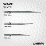 Winmau Switch Point Wave Silver & Black Dartpunten - Afbeelding 4