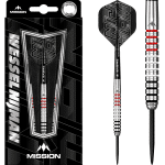Koop Mission Wessel Nijman 95% tungsten dartpijlen. Slanke barrels, maximale precisie en professioneel design in zilver, rood, wit en zwart. Bestel direct!
