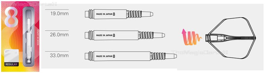 Target 8 flight shaft lengte
