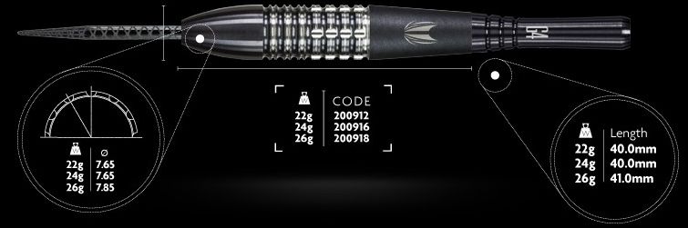 Target Phil Taylor Power 9 five gen 4 barrel 